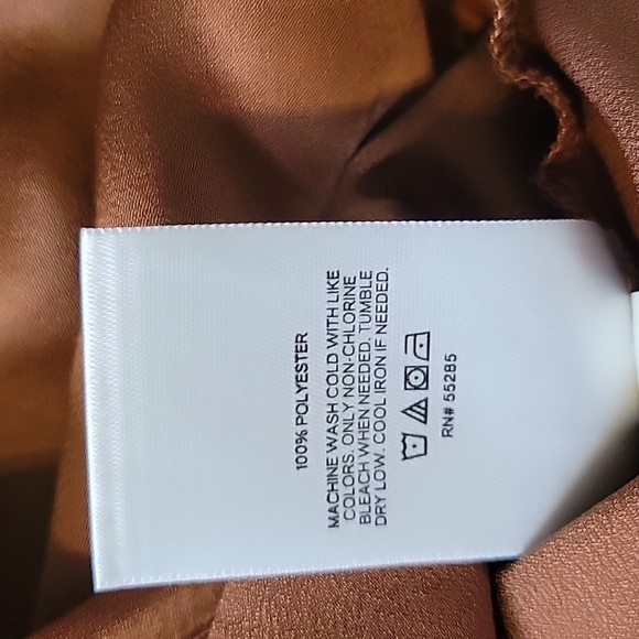 EUC Express Brown Satin Tank M - Picture 3 of 4